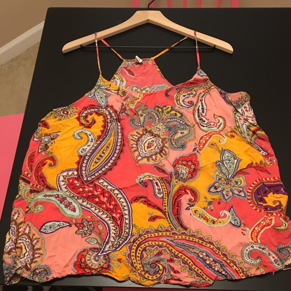 paisley swing tank top
